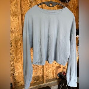 Lululemon Light Blue Long Sleeve Cropped Top